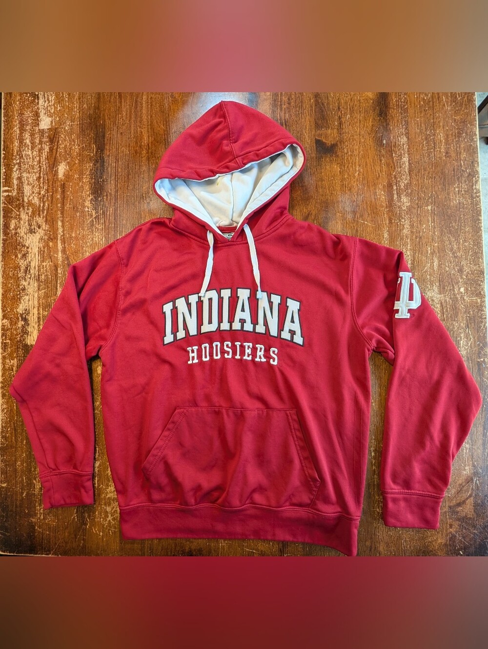 Indiana University Hoosiers Hoodie Unisex Large Red NCAA Pullover Sweatshirt